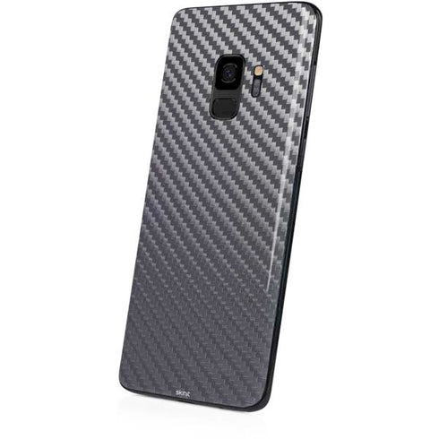 Silver Carbon Fiber Specialty Texture Material Galaxy S9 Skin